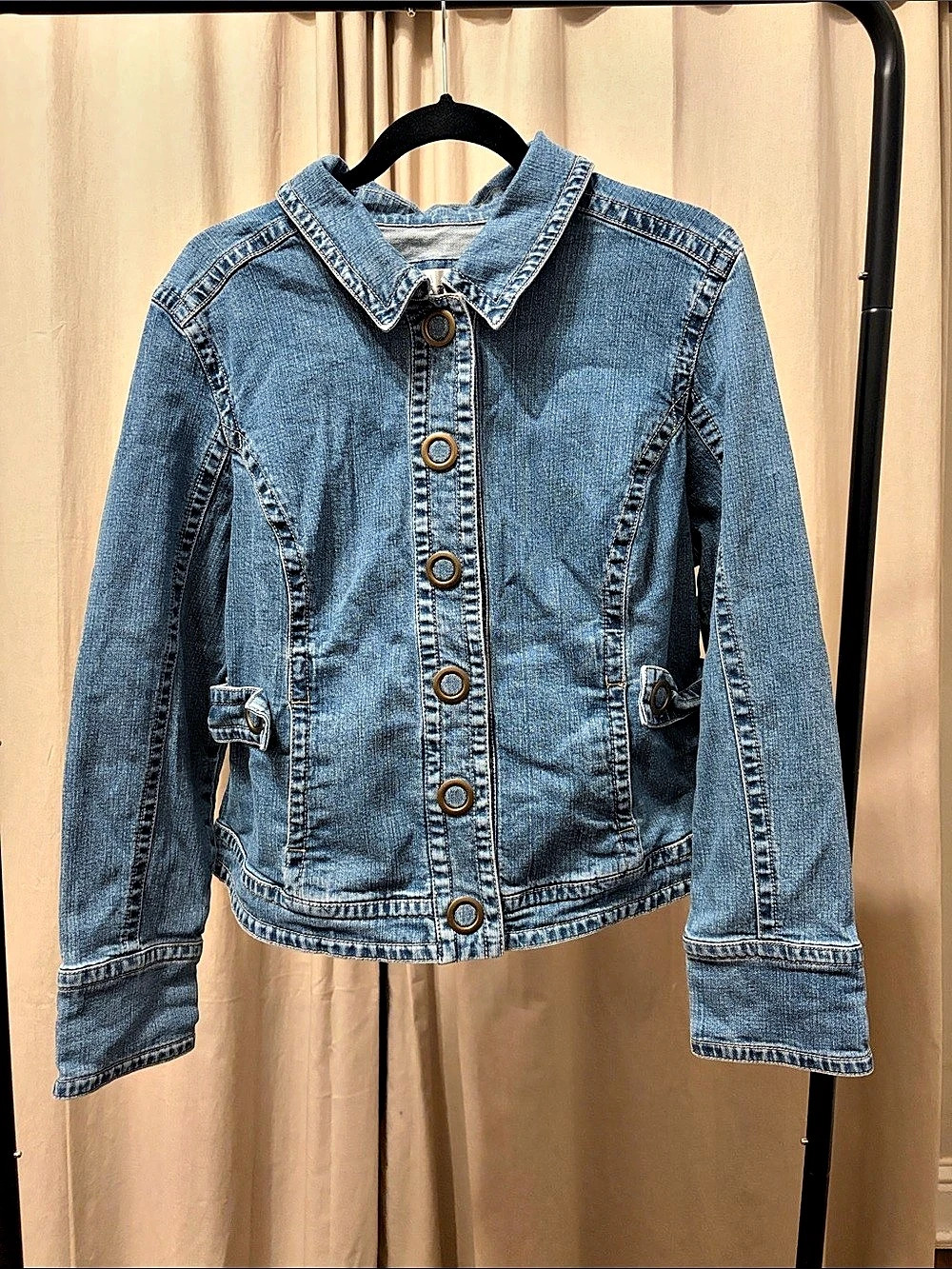 Live a Little Women's Denim Jean Jacket Blue